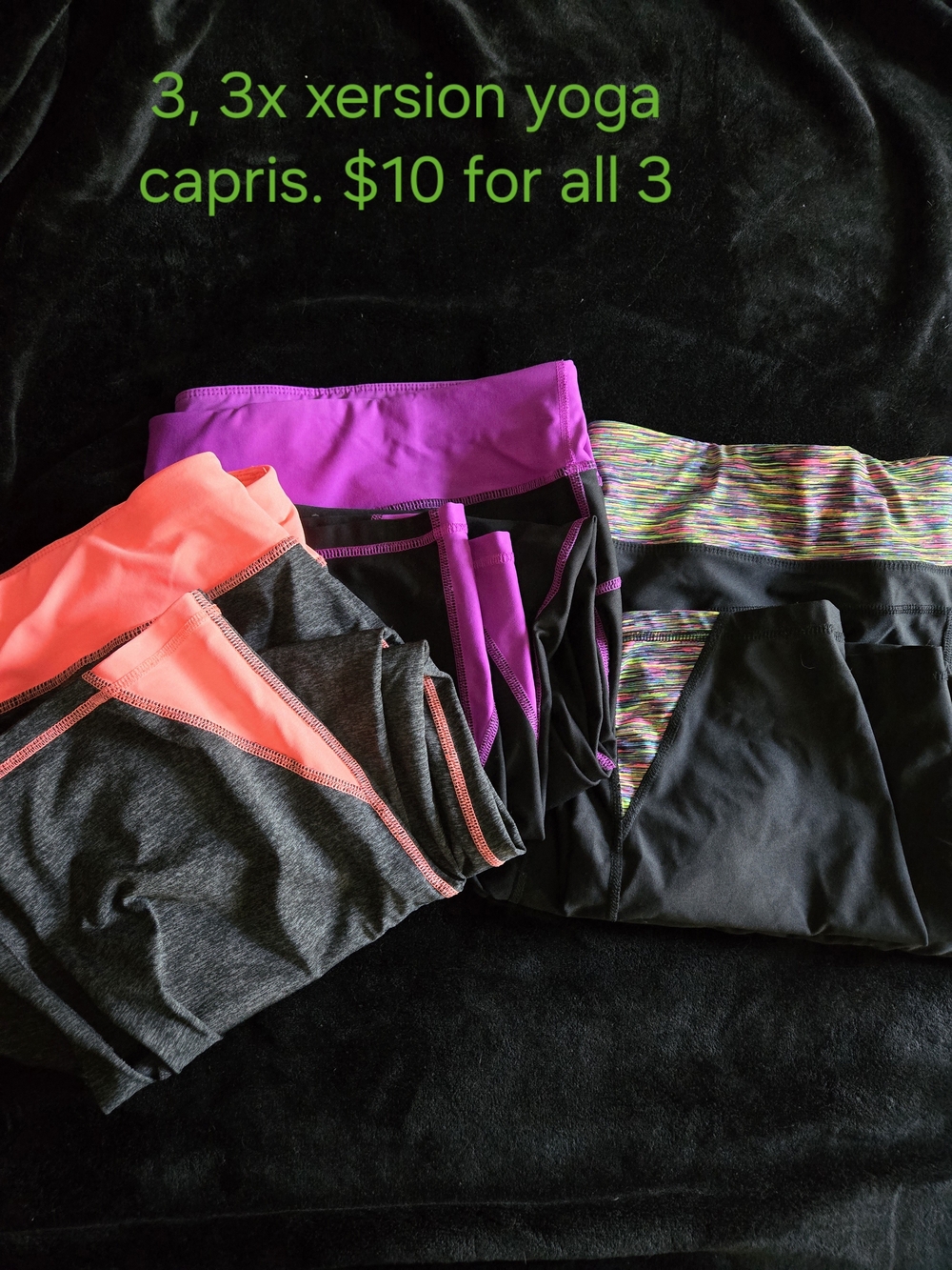 Xersion Girls' Leggings Set - Hot Pink, Purple, Neon Coral